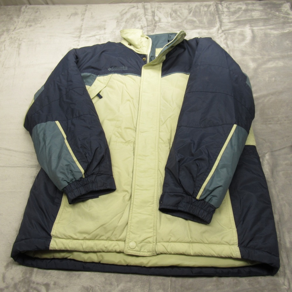 Columbia Jacket Youth XL 18/20 Blue Cream Waterproof Thick Insulated Winter Snow
